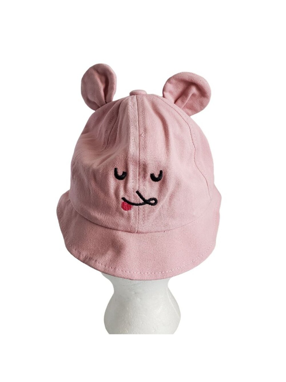 Girls Pink Bucket Sun Hat Lot of 2 with Detachable Clear Face Shield Mask Cover